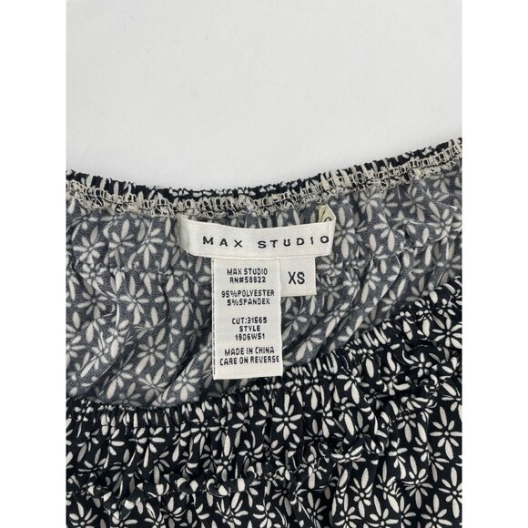 Max Edition Women's Babydoll Liquid Knit Scoop-Neck Short Sleeve Dress XS Boho - Picture 6 of 11